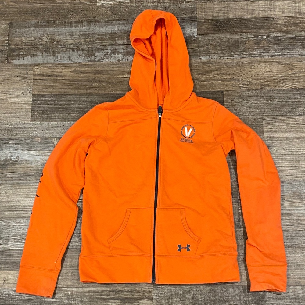 Under Armour Vibrant Orange Zip-Up Hoodie